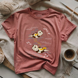 OtterlyKnittingAwayT shirt heathermauve