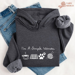 SimpleWomanHoodie darkheather