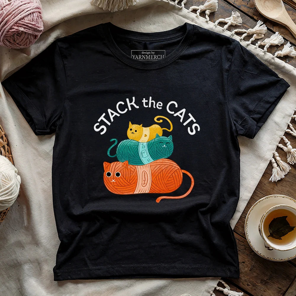 StackTheCatsT shirt black