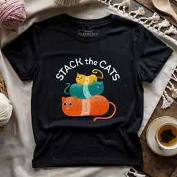 StackTheCatsT shirt black