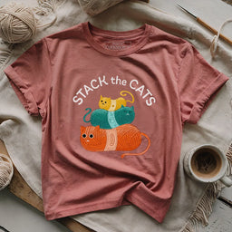 StackTheCatsT shirt heathermauve