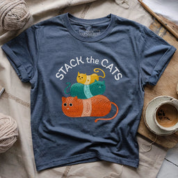 StackTheCatsT shirt heathernavy