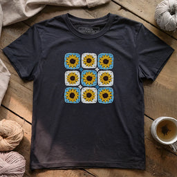 SunflowerGrannySquareT shirt darkgreyheather