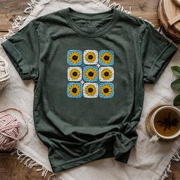 SunflowerGrannySquareT shirt forest