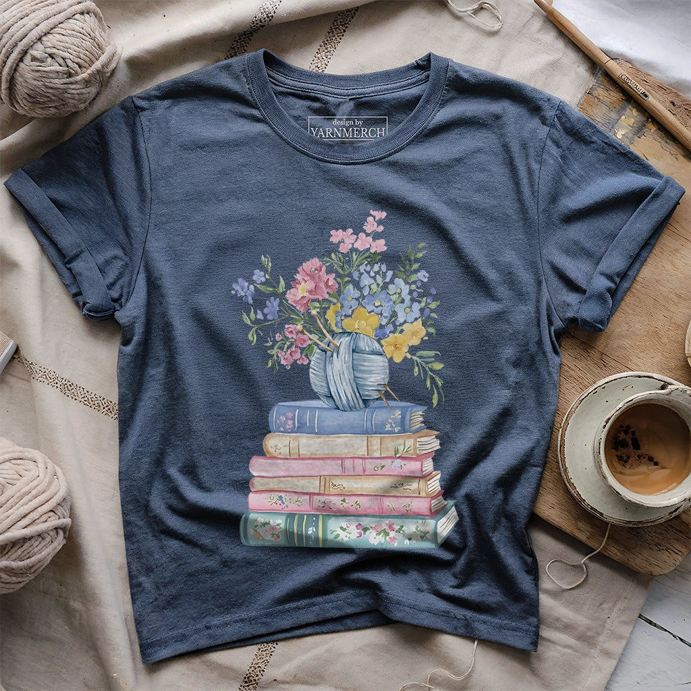 TheYarnDiariesT shirt heathernavy