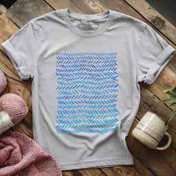 WatercolorknittingpatternT shirt athleticheather