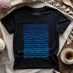 WatercolorknittingpatternT shirt black