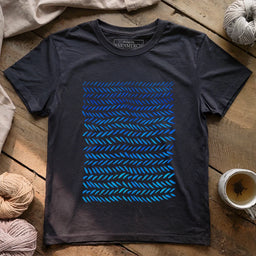 WatercolorknittingpatternT shirt darkgreyheather
