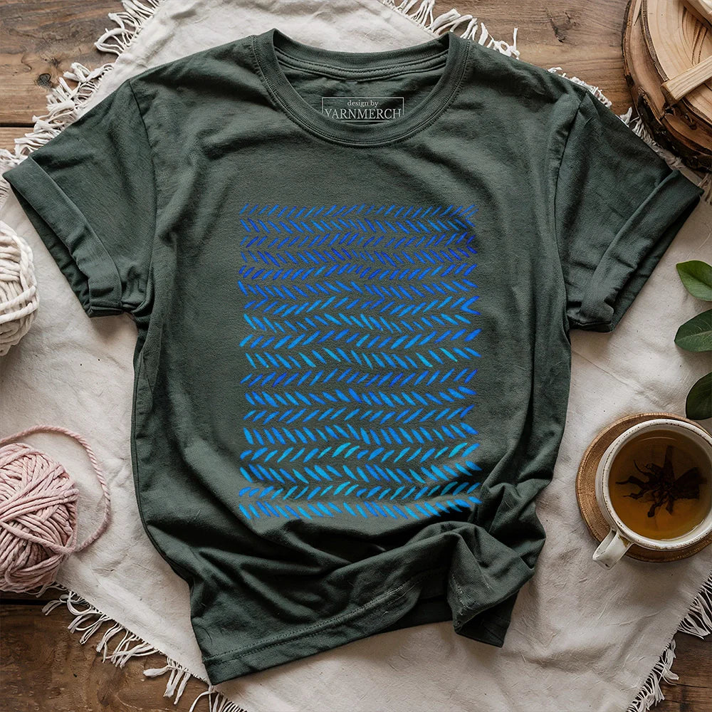 WatercolorknittingpatternT shirt forest