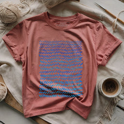WatercolorknittingpatternT shirt heathermauve