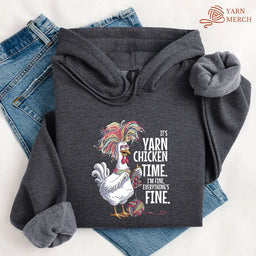 YarnChickenTimeHoodie darkheather