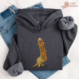 YarnosaurusRexHoodie darkheather