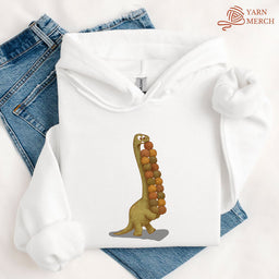 YarnosaurusRexHoodie white