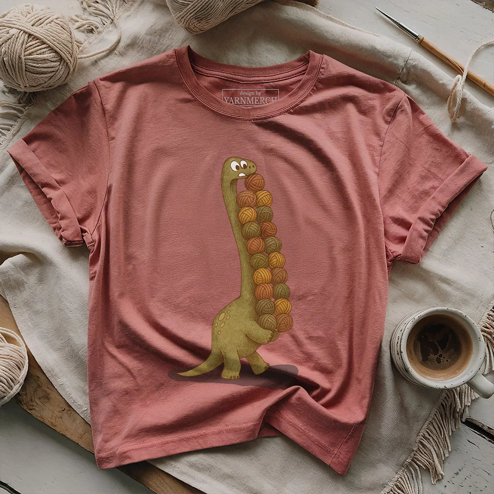 YarnosaurusRexT shirt heathermauve