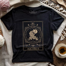 aquarius yarn tarot t shirt black