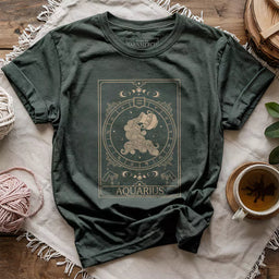 aquarius yarn tarot t shirt forest