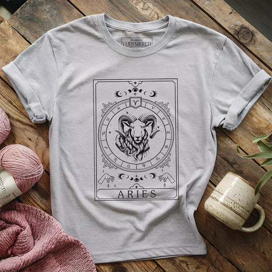 aries yarn tarot t shirt athletic heather