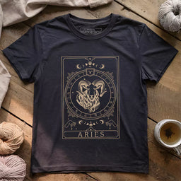 aries yarn tarot t shirt dark grey heather