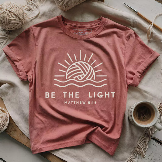 be the light t shirt heather mauve