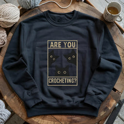 black AreUCrochetingSweatshirt