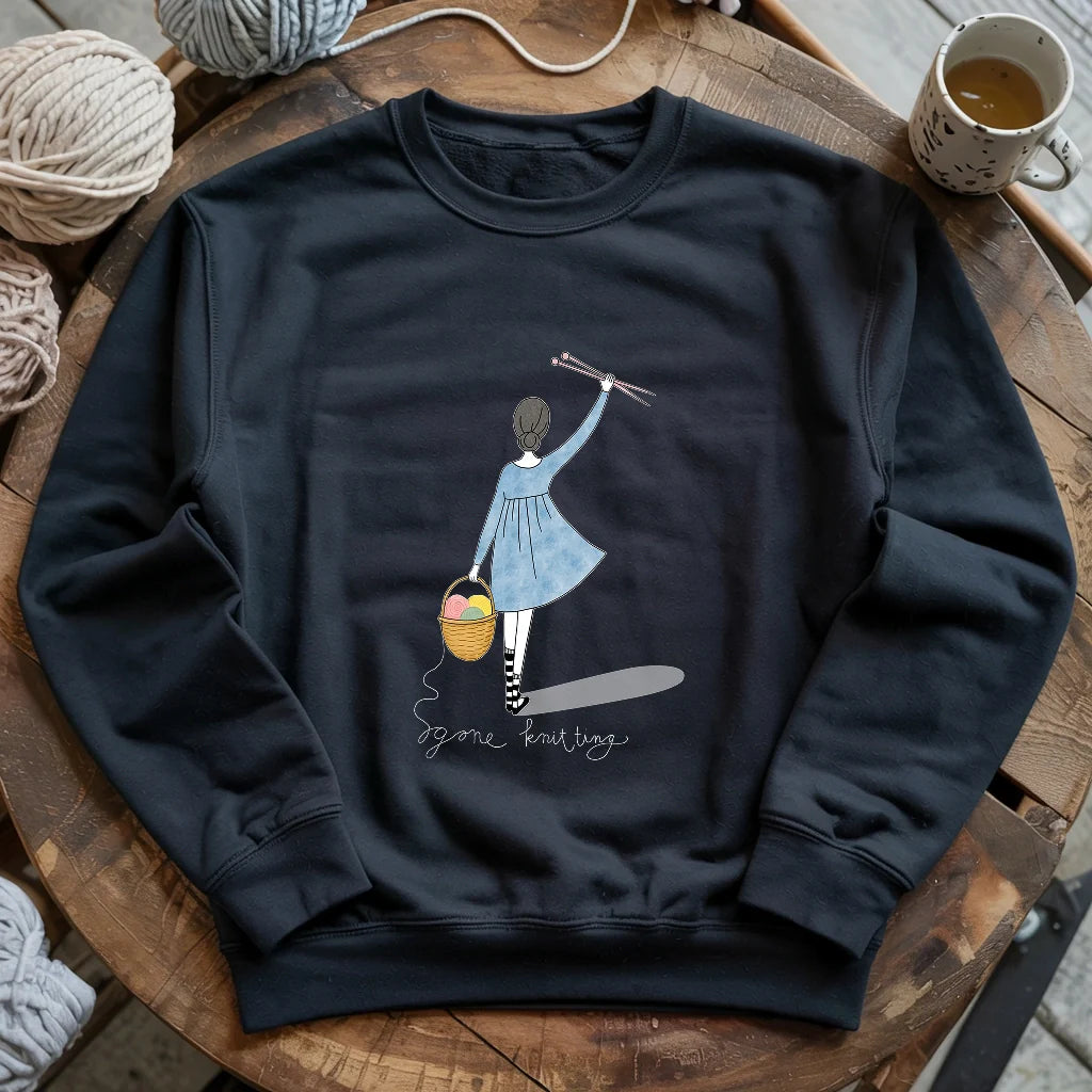 black GoneKnittingSweatshirt