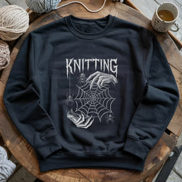 black GothicKnitterSweatshirt