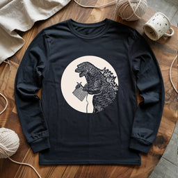black KnitzillaLongSleeveT shirt