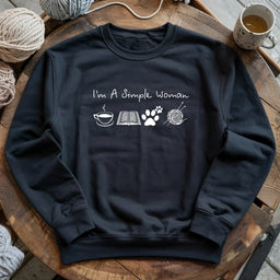 black SimpleWomanSweatshirt