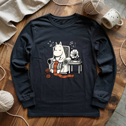 black TheGentleHippoKnitterLongSleeveT shirt