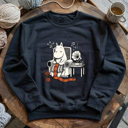 black TheGentleHippoKnitterSweatshirt