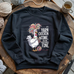 black YarnChickenTimeSweatshirt
