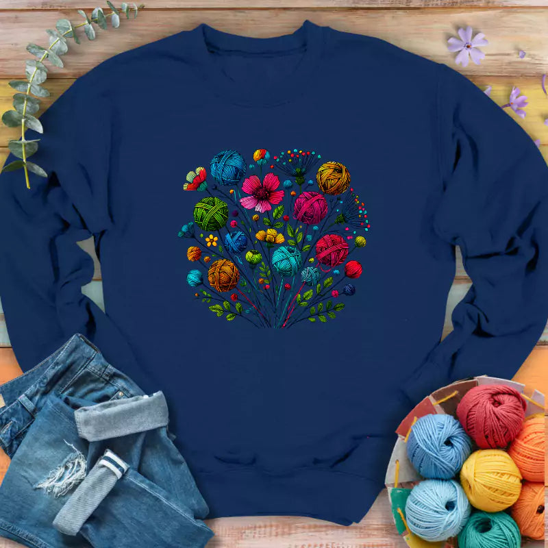 blooming yarn sweatshirt navy