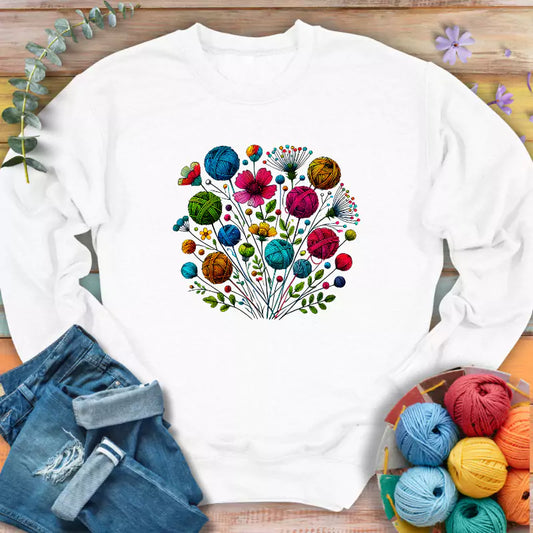 blooming yarn sweatshirt white