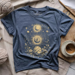 bohemian yarn t shirt heather navy