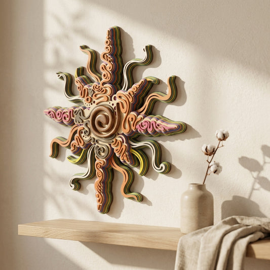 boho sun wall decor