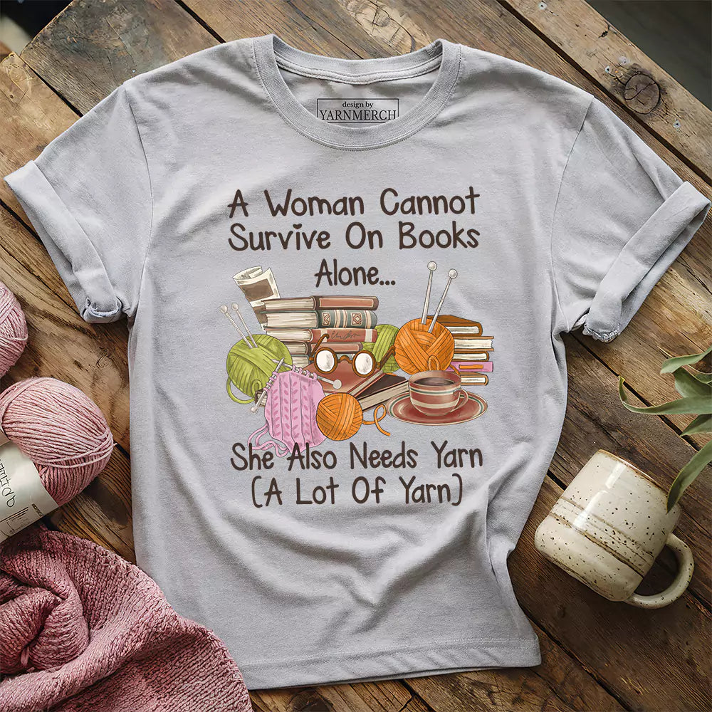 books yarn lover t shirt athletic heather