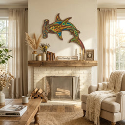 coastal hammerhead shark wall decor living room