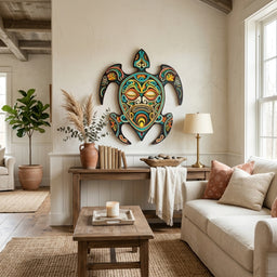coastal sea turtle wall decor living room