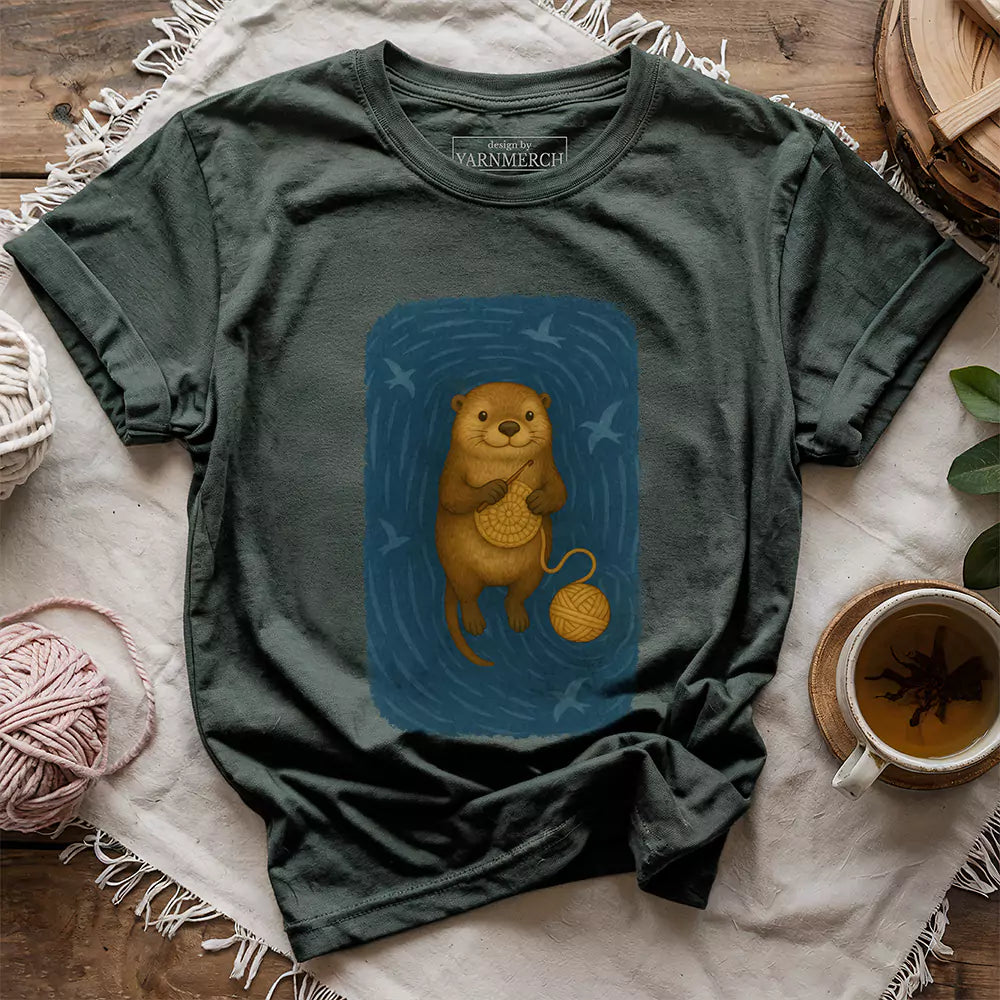 crafty otter t shirt forest