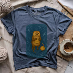 crafty otter t shirt heather navy