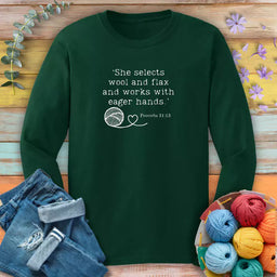 crochet in bible long sleeve forest