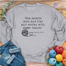 crochet in bible sweatshirt sports grey