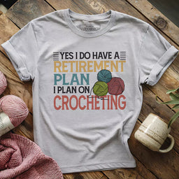 crocheting retirement plan t shirt athletic heather