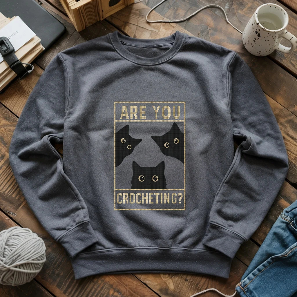 darkheather AreUCrochetingSweatshirt
