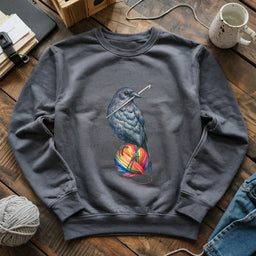 darkheather CrochetCrowSweatshirt