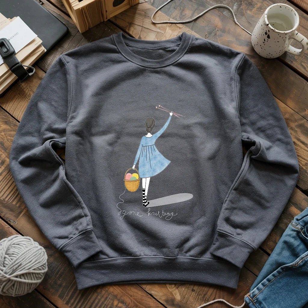 darkheather GoneKnittingSweatshirt