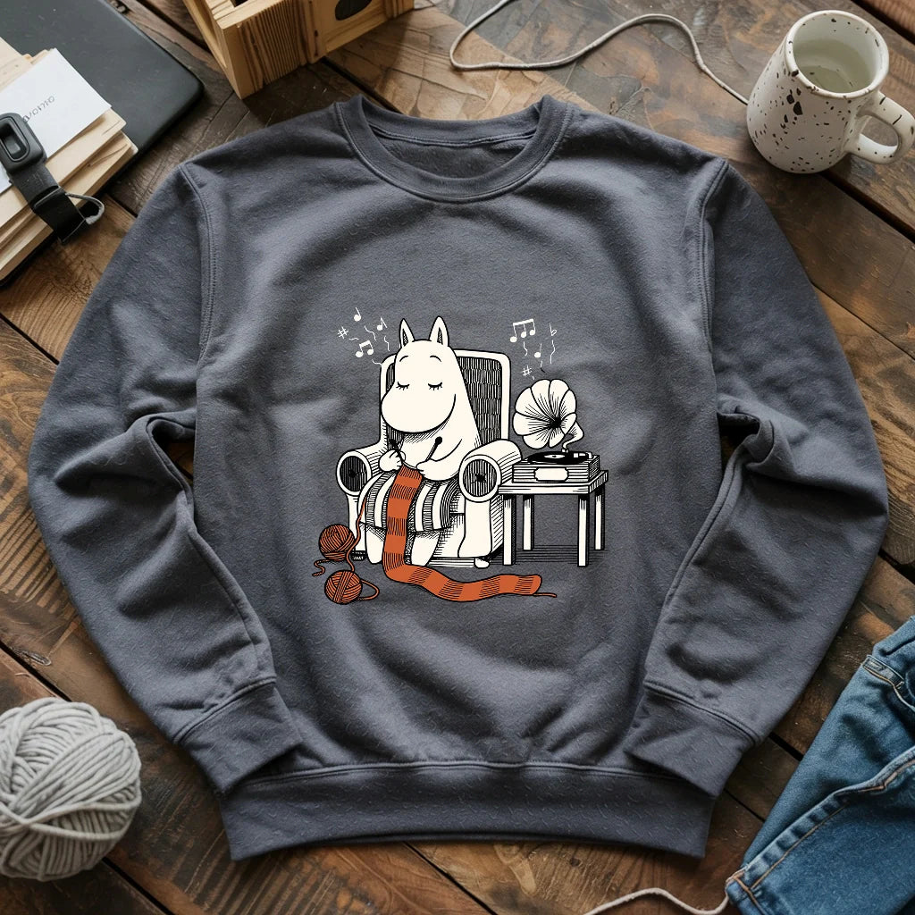 darkheather TheGentleHippoKnitterSweatshirt