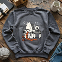 darkheather TheGentleHippoKnitterSweatshirt