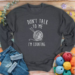 dont talk sweatshirt dark heather