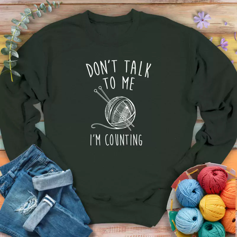 dont talk sweatshirt forest